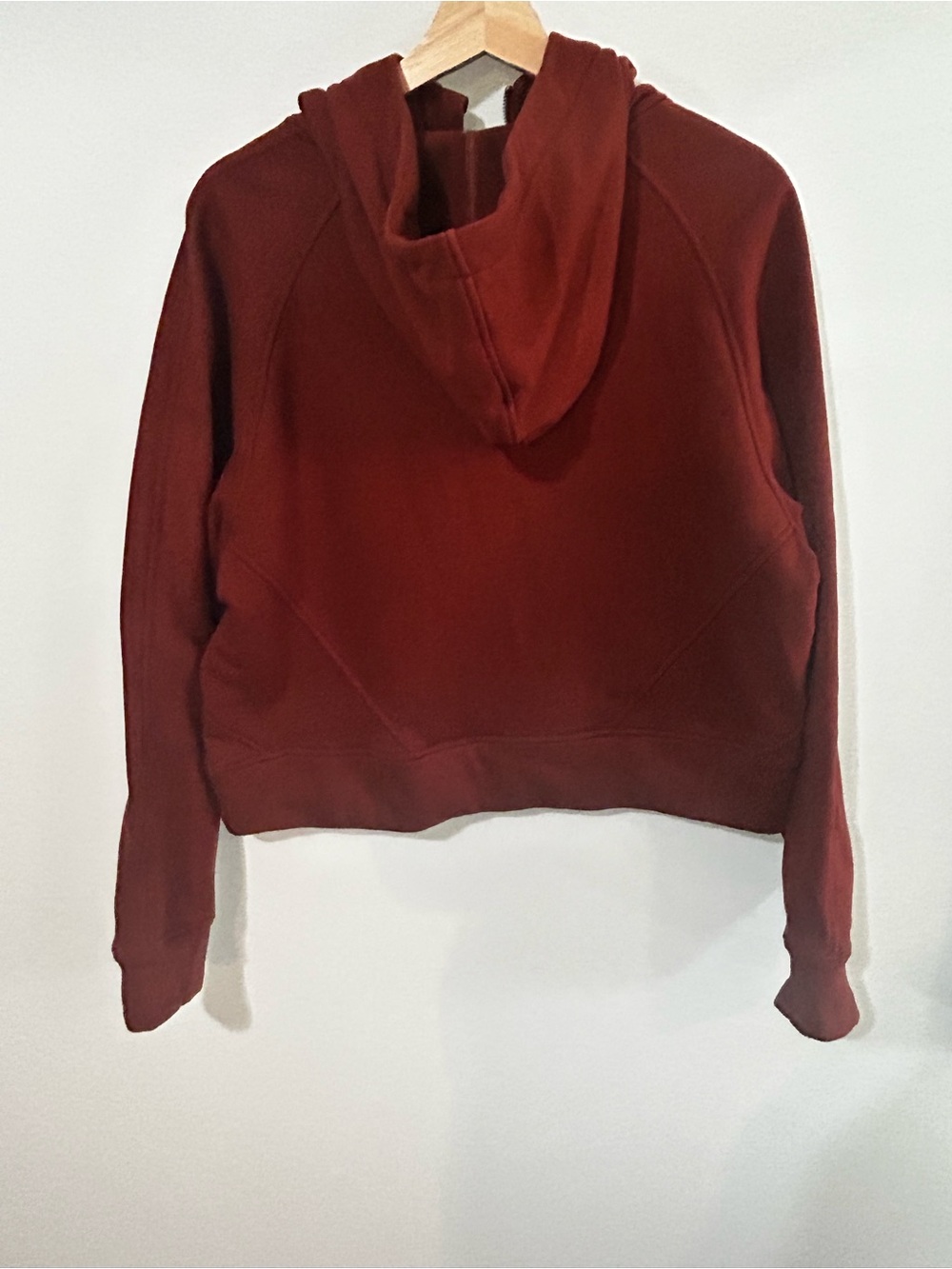 Rust Scuba Style Half Zip Hooded Sweatshirt Size L - Picture 3 of 7